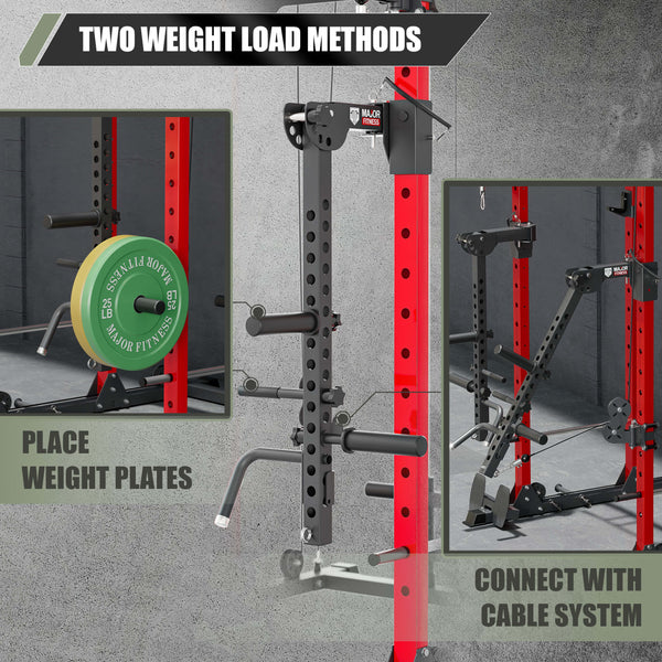 lever arms have two weight load methods
