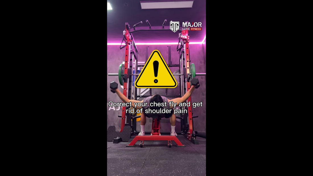 Less Shoulder Pain When Chest Fly with Power Rack