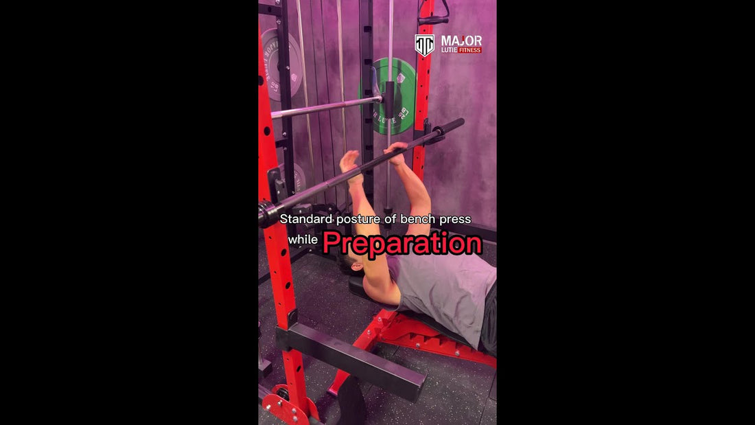 Bench Press While Preparation with Power Rack