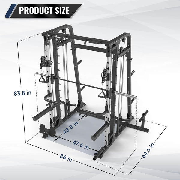 MAJOR FITNESS Spirit B2 Smith Machine With Pulleys All-In-One Functional  Trainer - MAJOR FITNESS Formerly MAJOR LUTIE