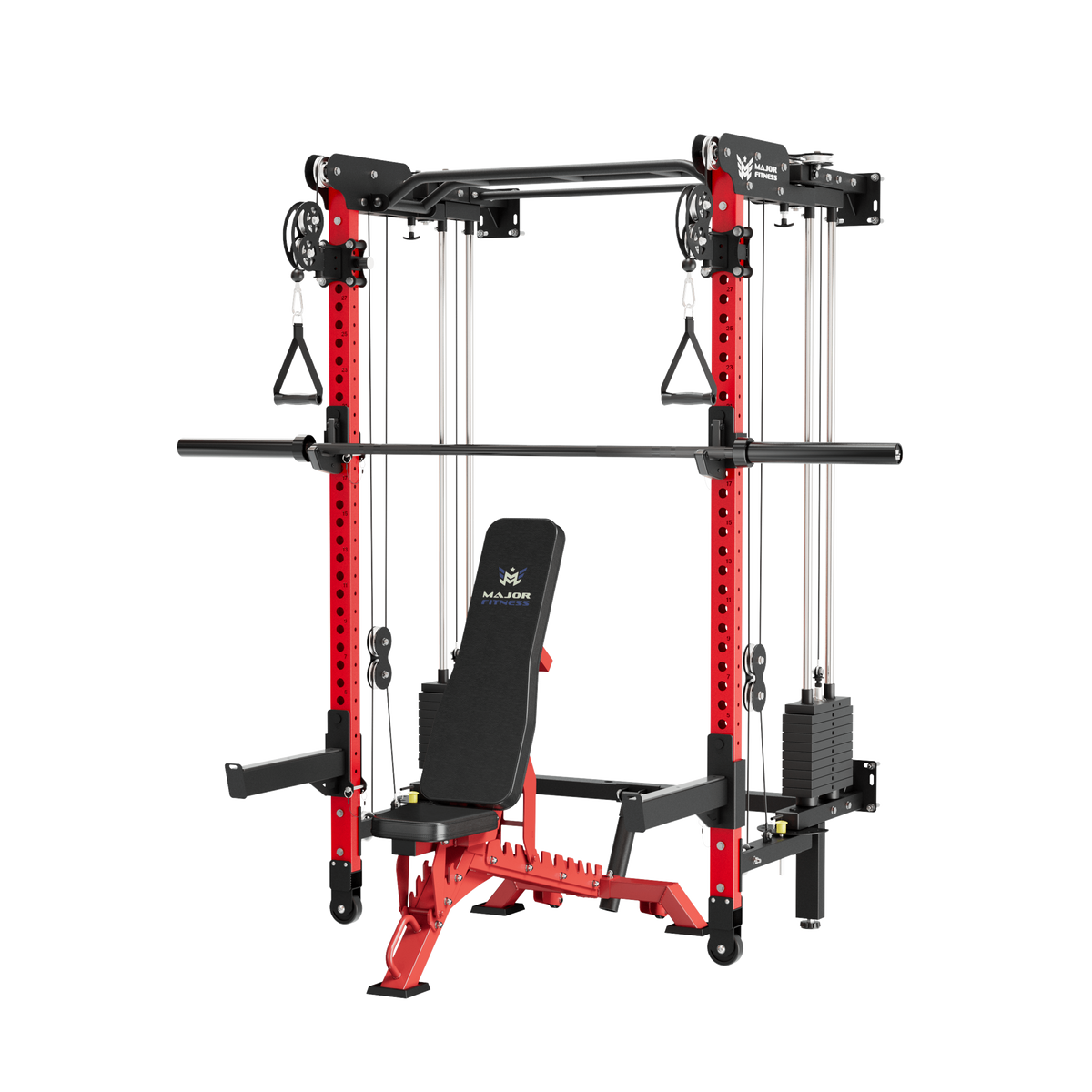 Major Fitness F35 Pro Wall-Mount Folding All-In-One Power Rack Home Gym