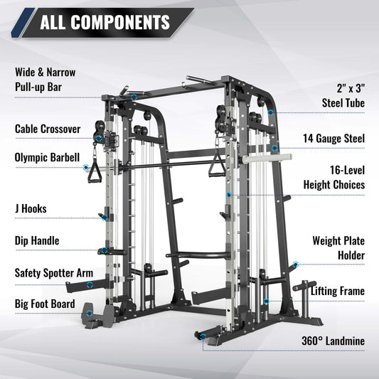 MAJOR FITNESS All-In-One Home Gym Smith Machine Spirit B2