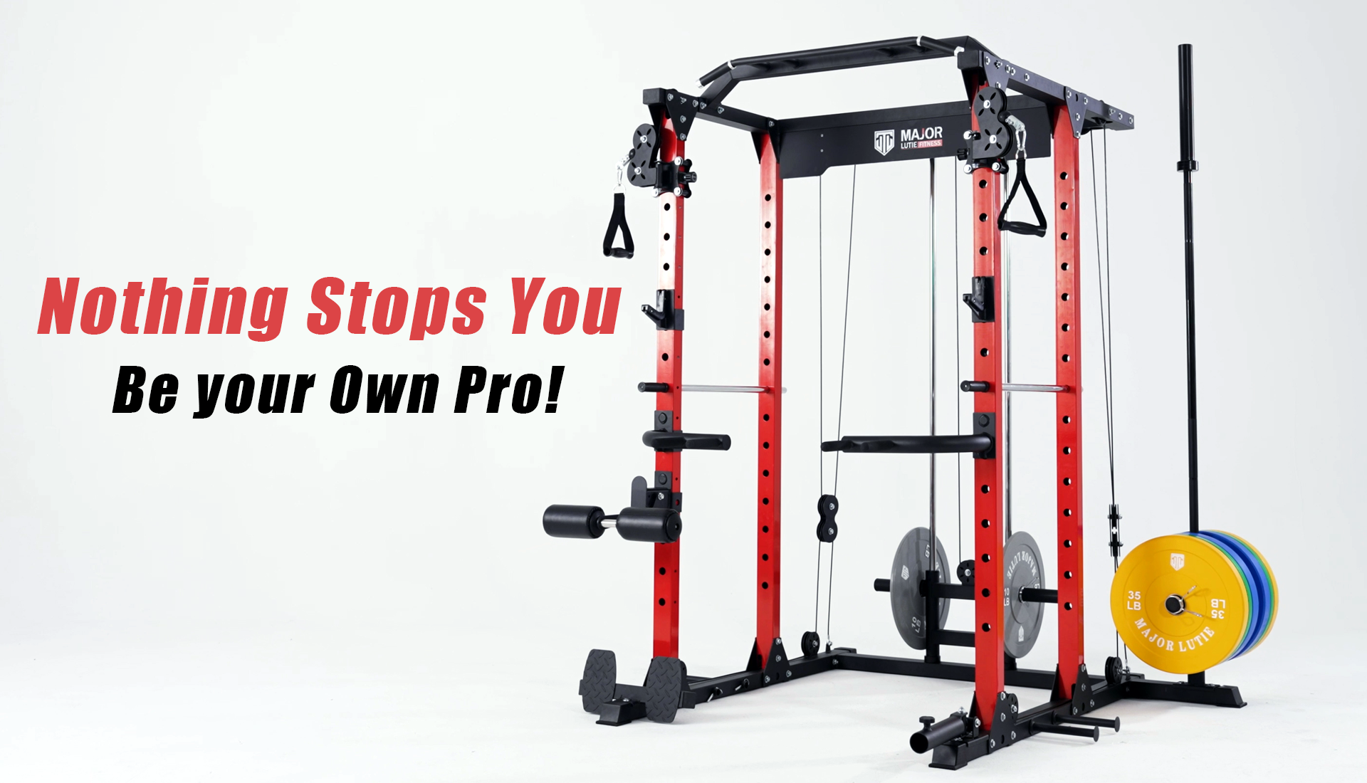 MAJOR LUTIE Power Cage Home Gym Package
