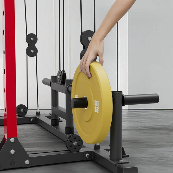 Major Fitness Plate Barbell Combo Holder Home Gym