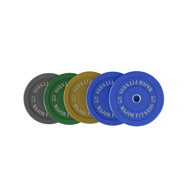 Major Fitness Low Bounce Bumper Plates Olympic Weight Plates Set