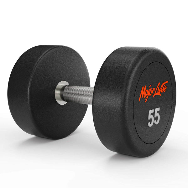 Lifeline pro round rubber online dumbbell set with rack