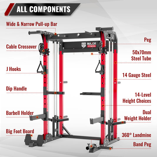 MAJOR All-in-One Home Gym Power Rack Raptor F22 - New Arrival