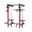 Red Folding Power Rack with Multifunctional Handle Bar
