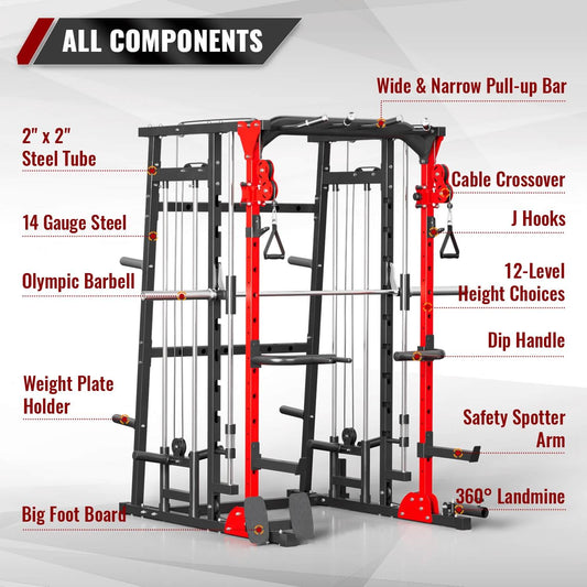 MAJOR FITNESS All-In-One Home Gym Smith Machine Package SML07