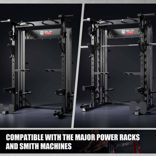 monolift compatible with all major fitness power racks and smith machines