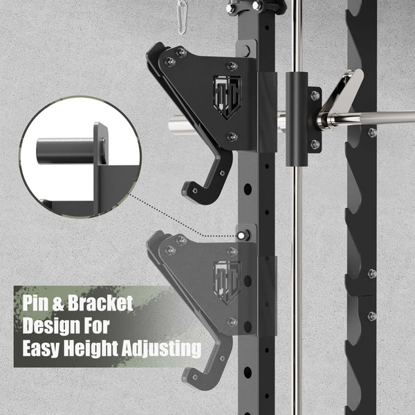 pin and bracket design for easy height adjusting