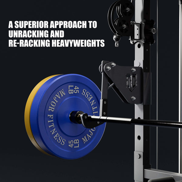 a superior approach to unracking and re-racking heavyweights
