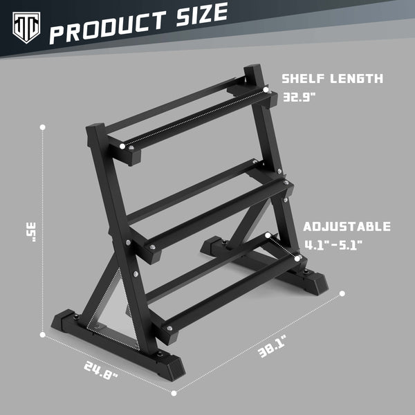 MAJOR LUTIE 3 Tier Dumbbell Rack Weight Rack for Dumbbells