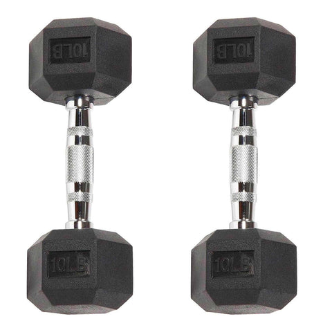 MAJOR LUTIE Rubber Hex Dumbbells Fitness Accessories 10lbs Dumbbells Free Shipping