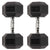 MAJOR LUTIE Rubber Hex Dumbbells Fitness Accessories 50lbs Dumbbells for Strength Training