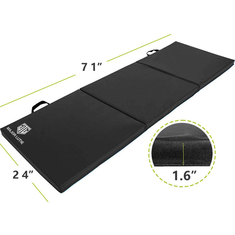 MAJOR LUTIE Tri-Fold 2'' Thick Folding Exercise Mat｜Non-Slip Home Workout Mat