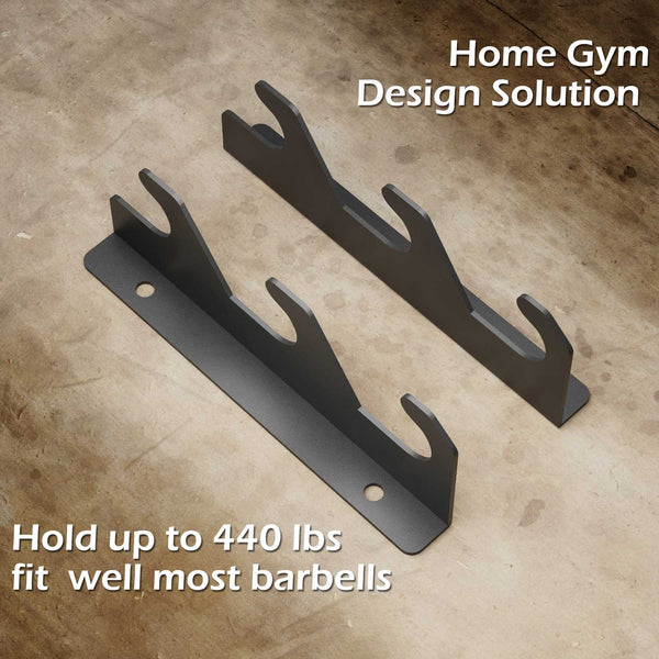 MAJOR FITNESS Wall Mounted Barbell Rack Sold in Pairs